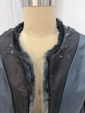 Chaqueta de pelo con polipiel pelado